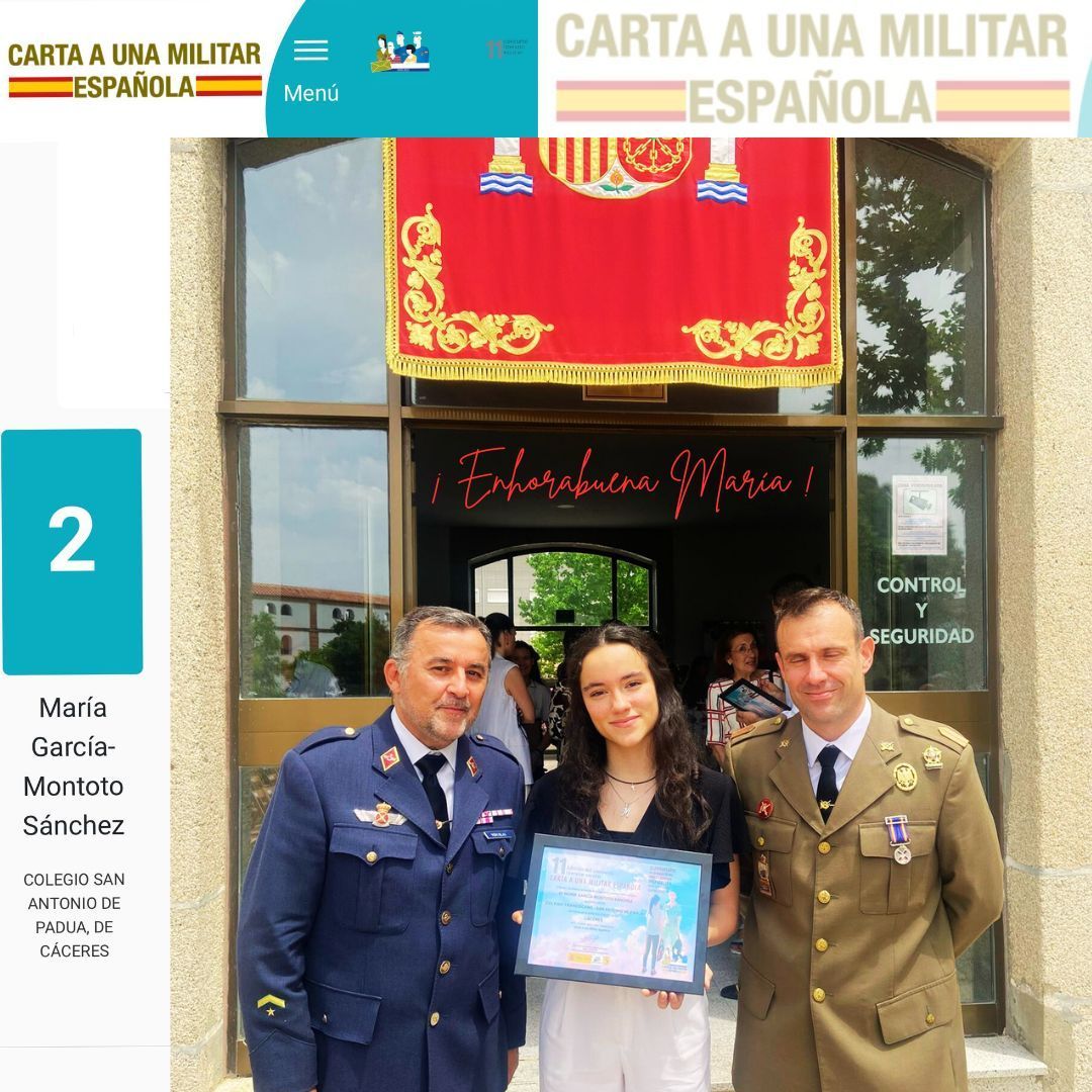 Carta a una militar (segundo premio nacional)